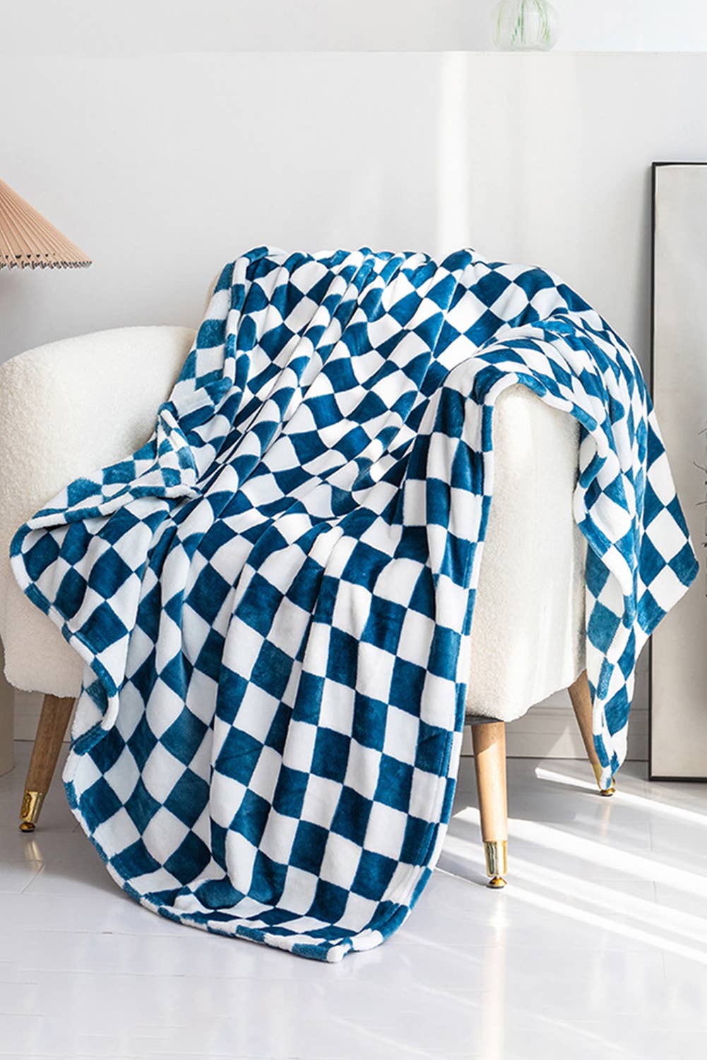 LDC Checkerboard Printed Soft Throw Blanket 120*200cm