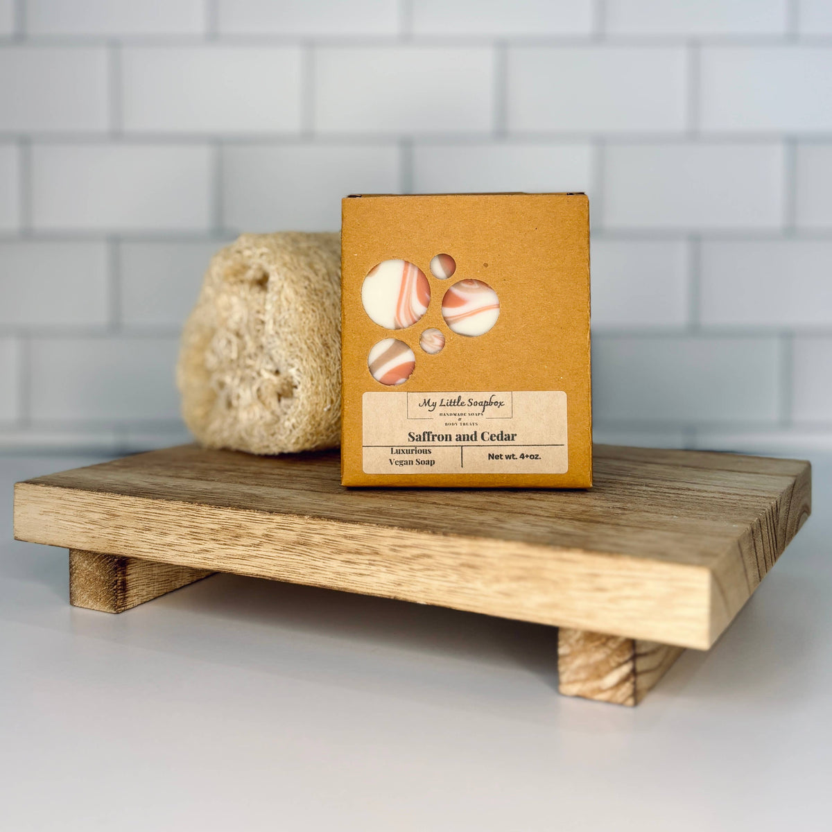 Saffron and Cedar Vegan Handmade Soap