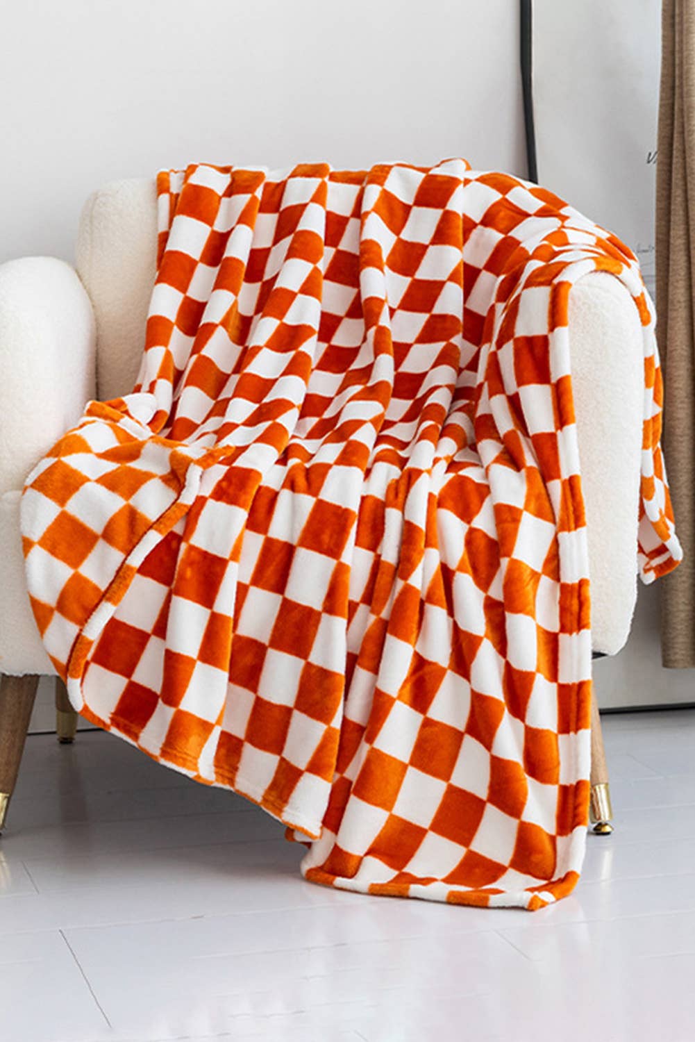 LDC Checkerboard Printed Soft Throw Blanket 120*200cm