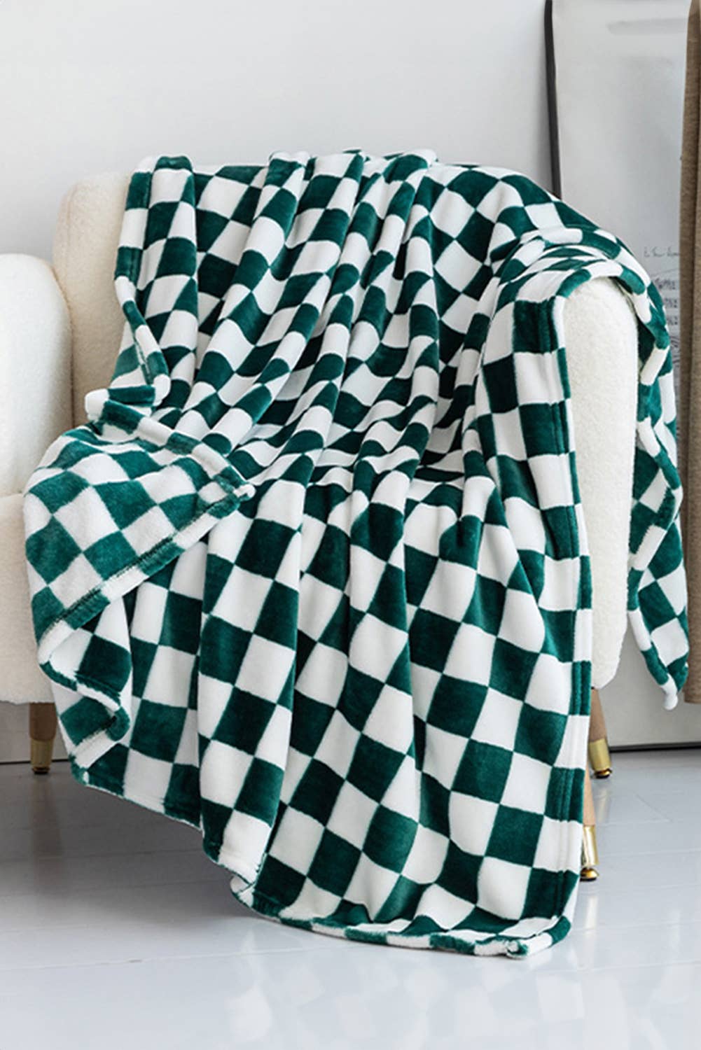 LDC Checkerboard Printed Soft Throw Blanket 120*200cm