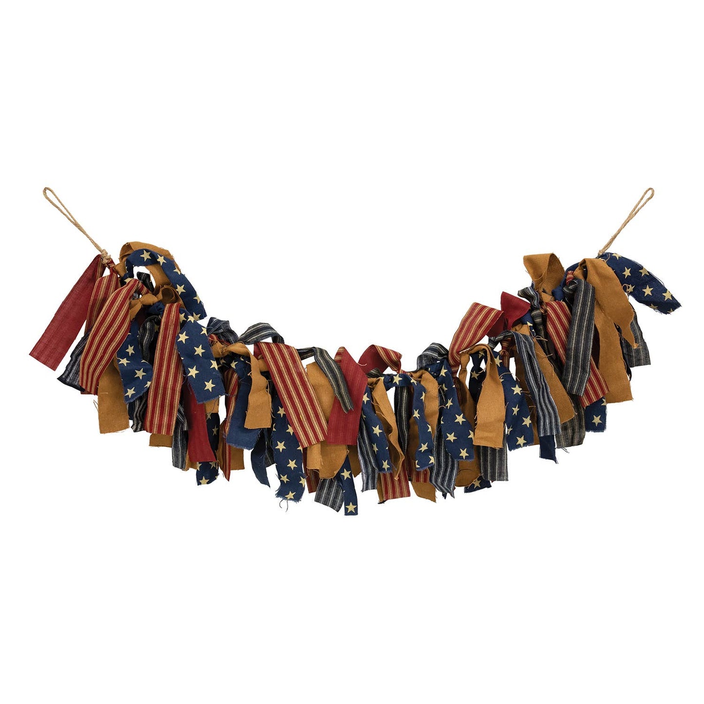 Primitive Rag Strip Americana Garland
