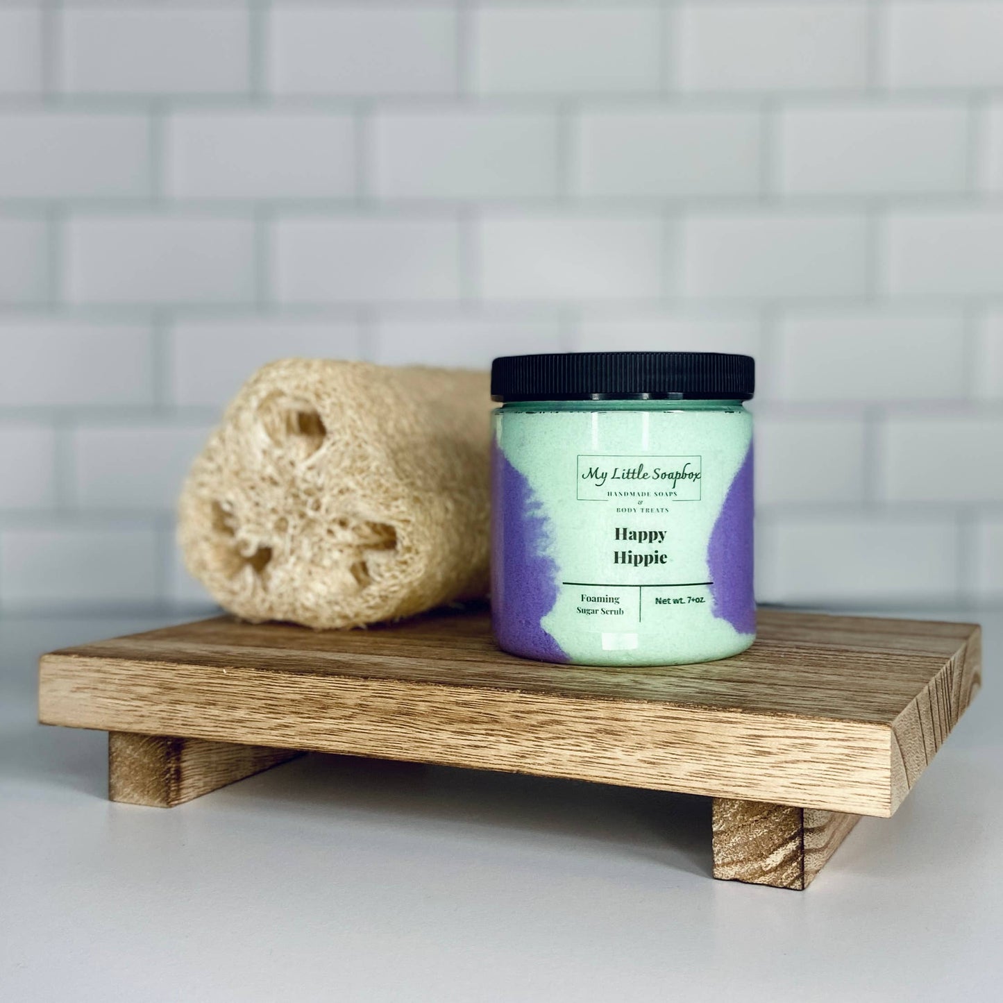 8oz Happy Hippie Foaming Sugar Scrub