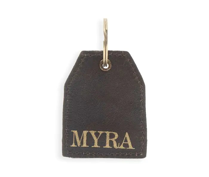 Prickly Pear Party Hand-tooled Leather Key Fob