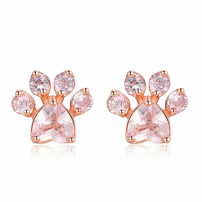 Paw Print Studs