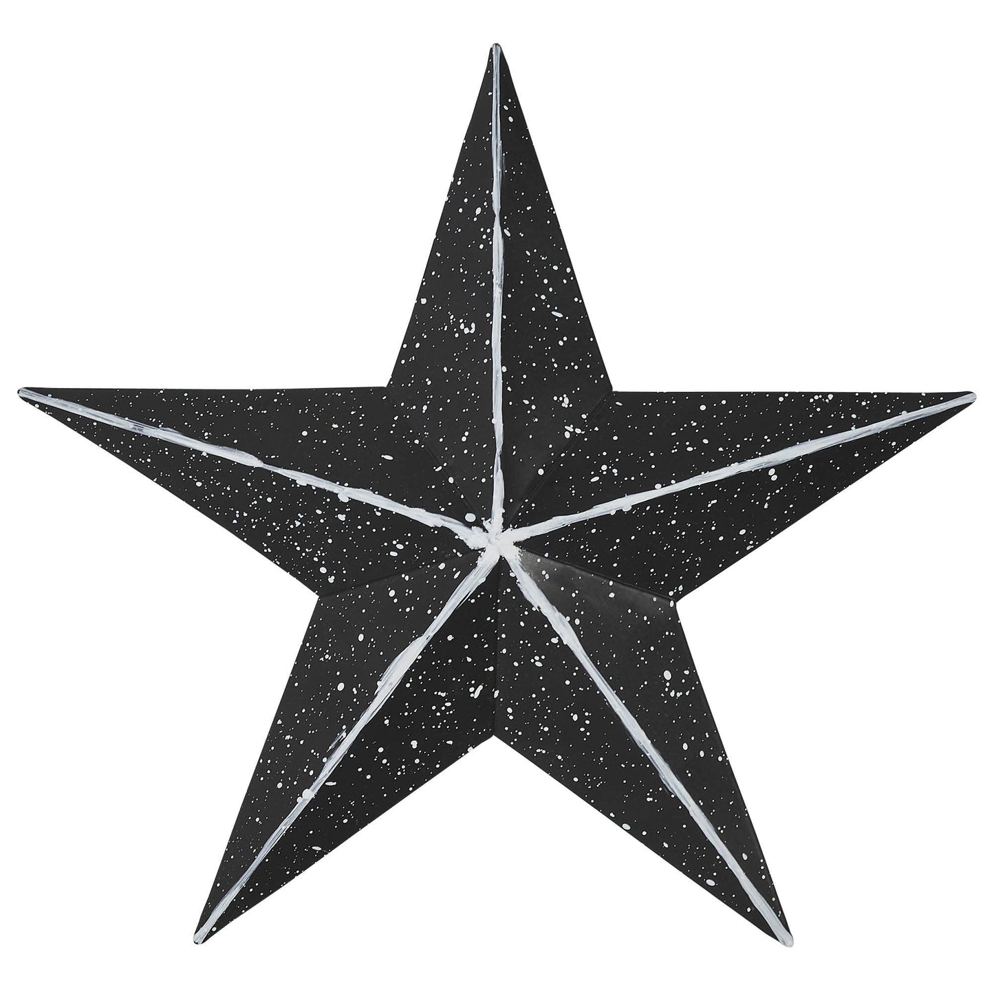 Metal Star Speckled Black Distressed 8x8