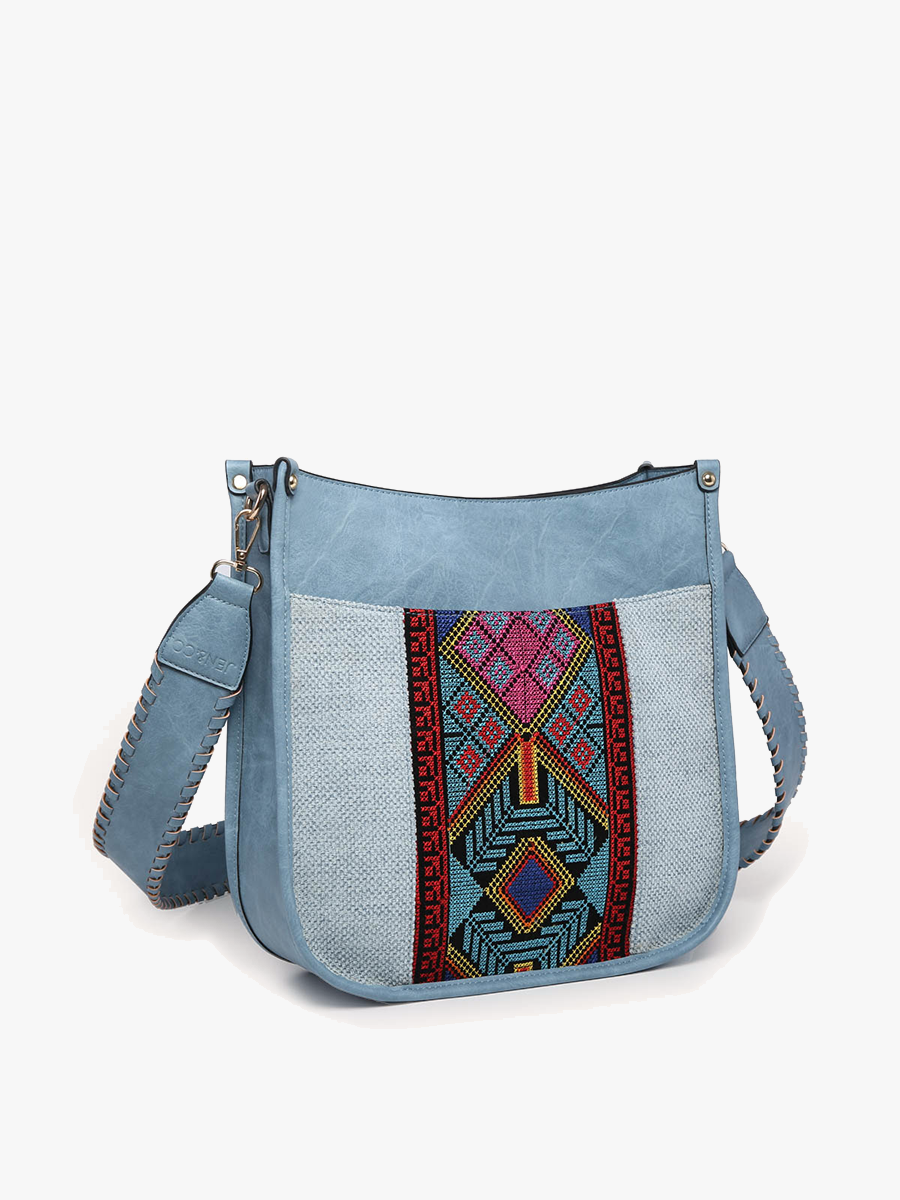 M1977TRB Chloe Tribal Crossbody w/ Guitar Strap