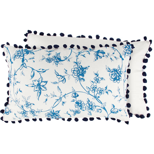 Indigo Floral Pillow