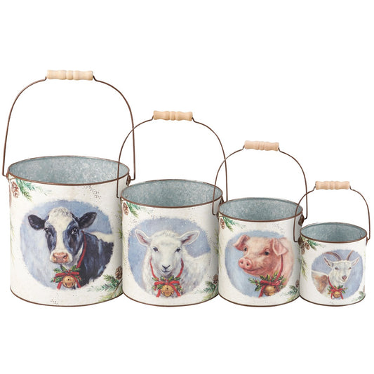 Bucket Set - Festive Farm Christmas