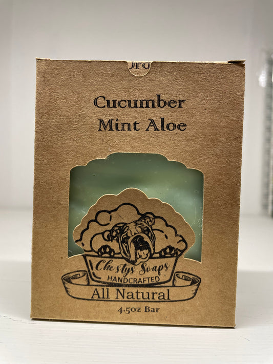 Cucumber
Mint Aloe All natural body soap