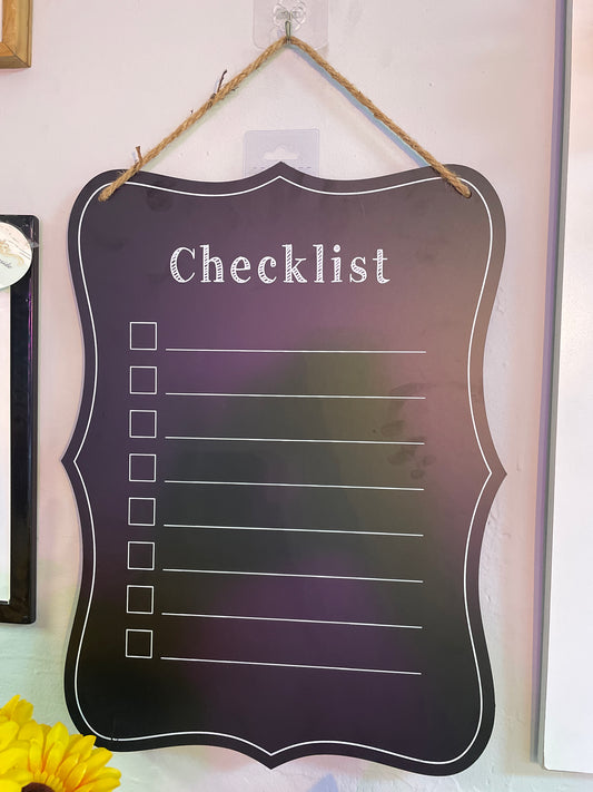 Checklist Chalkboard 14.5"x19.5"