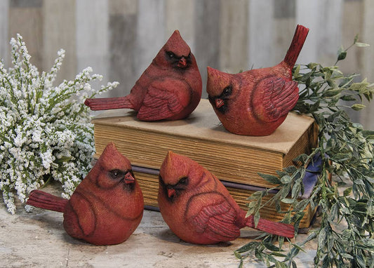Large Resin Cardinal, 4 Assorted