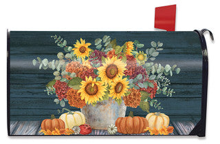 Sunflowers And Hydrangeas Mailbox Cover