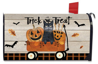 Trick Or Treat Wagon Mailbox Cover