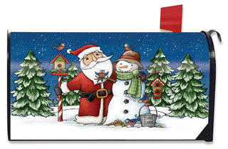 Santa And Snowman Mailbox Cover