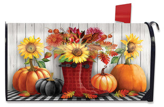 Fall Boots Mailbox Cover