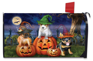 Spooky Pups Mailbox Cover