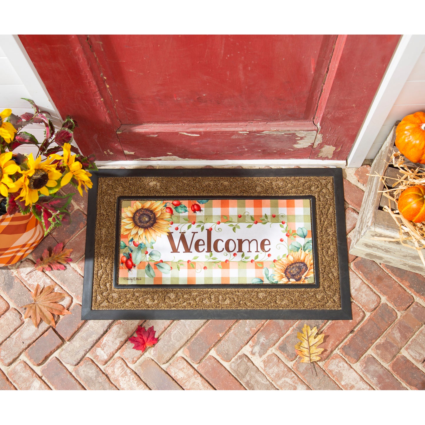 Farmhouse Fall Wreath Sassafras Switch Mat