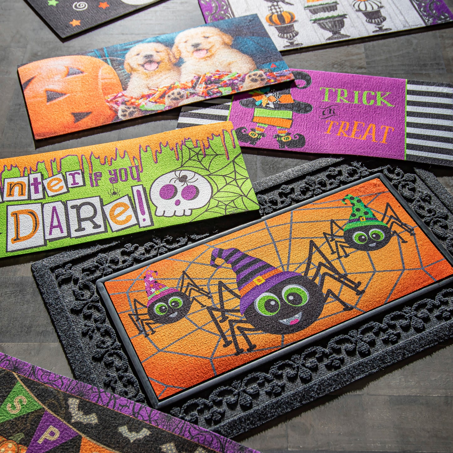 Happy Halloween Spiders Sassafras Switch Mat