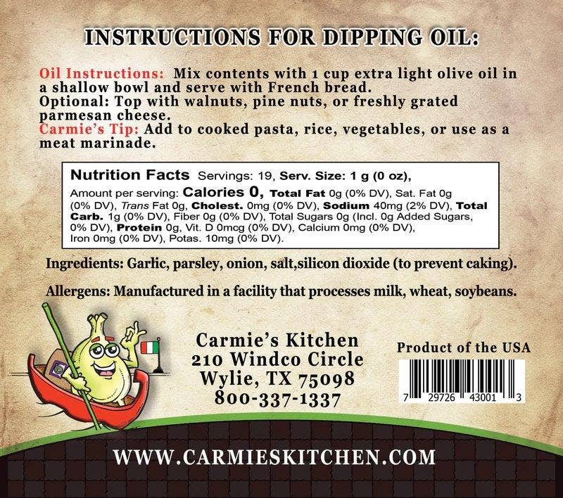 Toasted Garlic Dipping Oil Seasoning