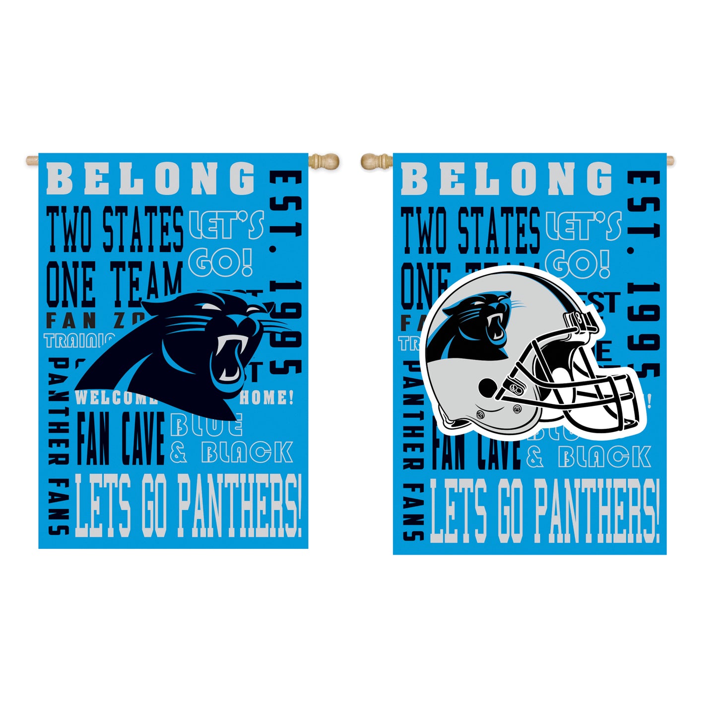 Carolina Panthers Double sided House Flg