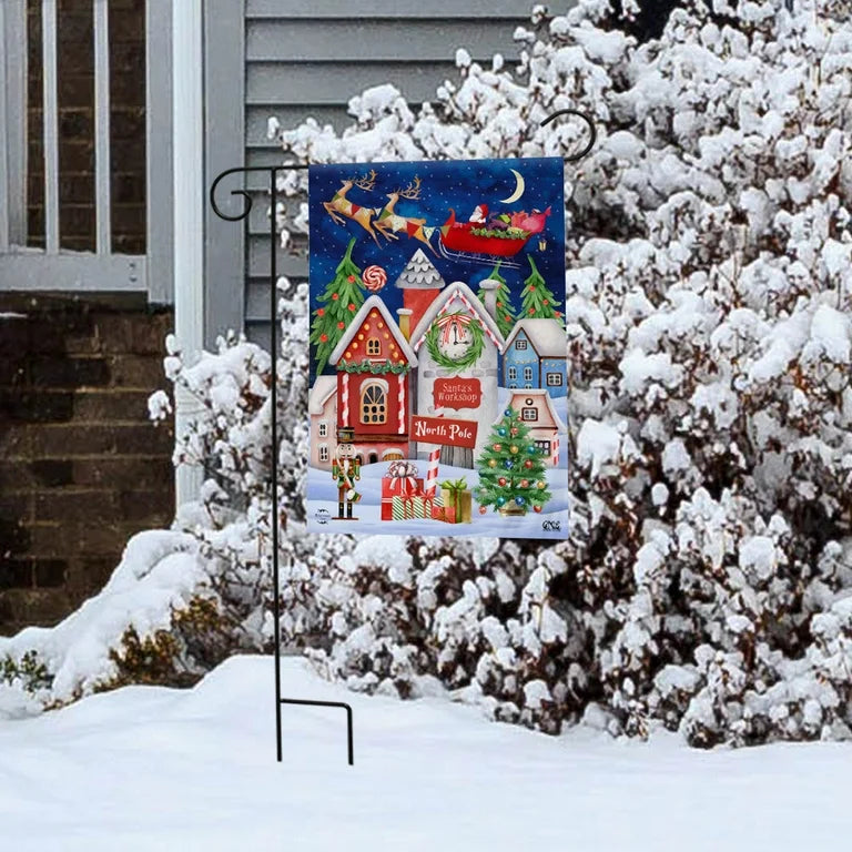 North Pole Magic Garden Flag