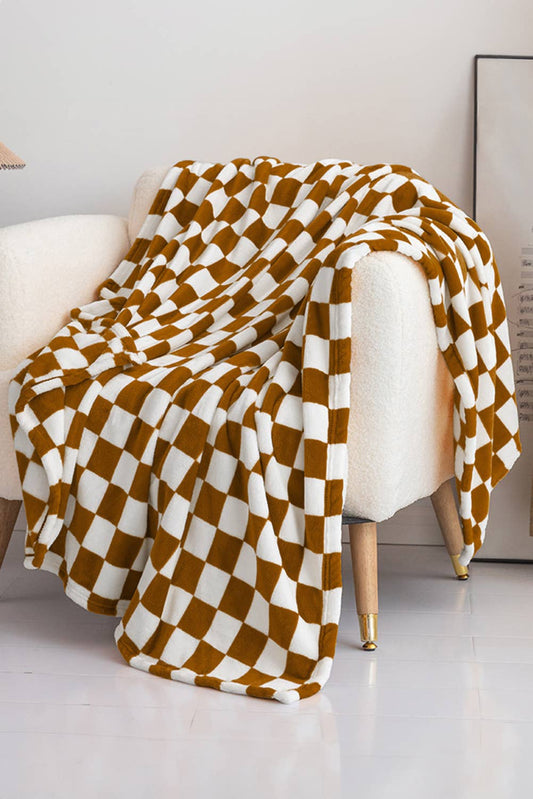 LDC Checkerboard Printed Soft Throw Blanket 120*200cm