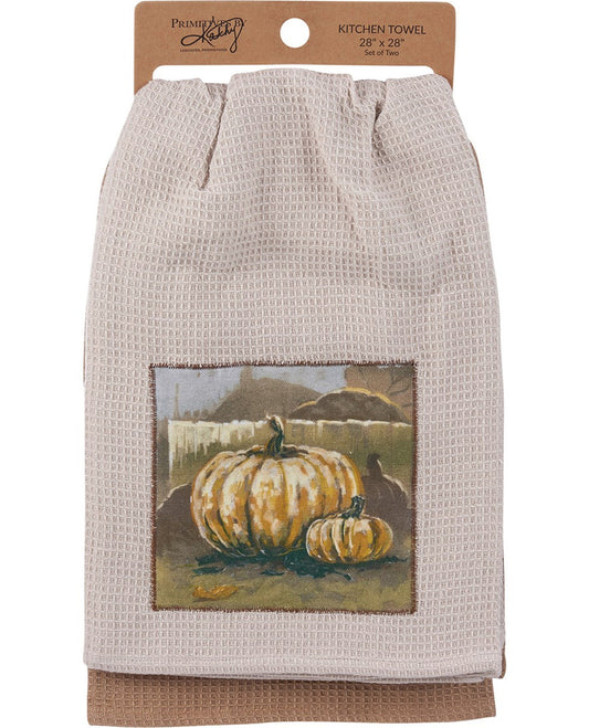 Pumpkin, kitchen towel