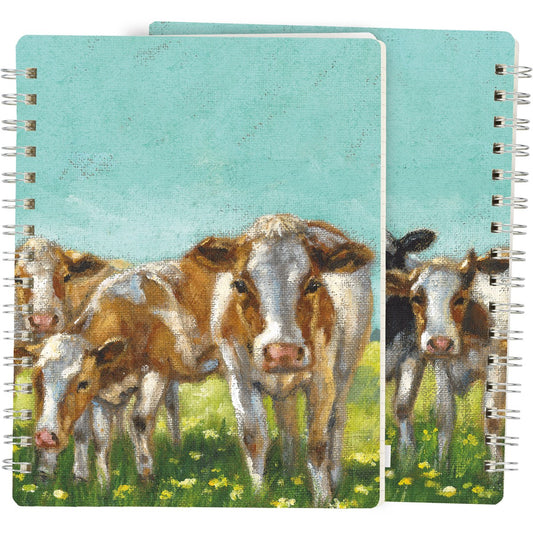 Cow Row Spiral Notebook 5.75”x7.50”