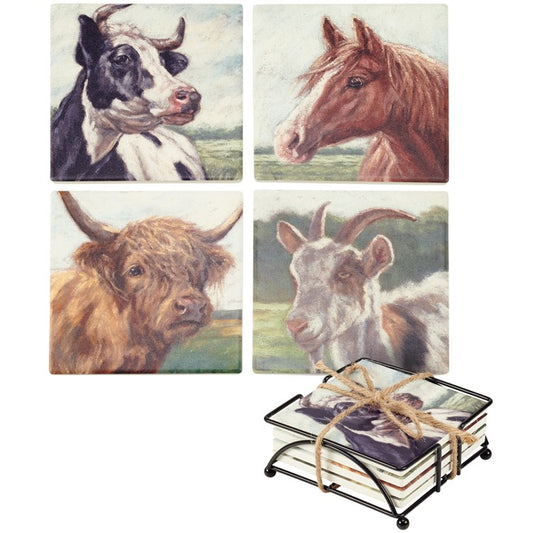 Farm Friends Coaster Set