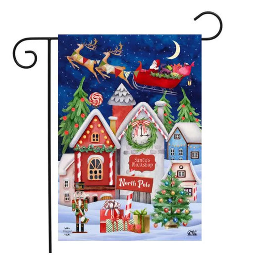 North Pole Magic Garden Flag