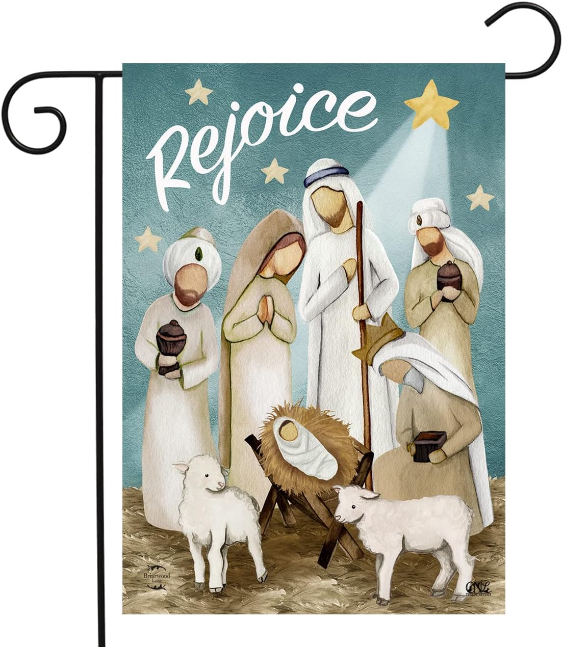 Rejoice Nativity Garden Flag