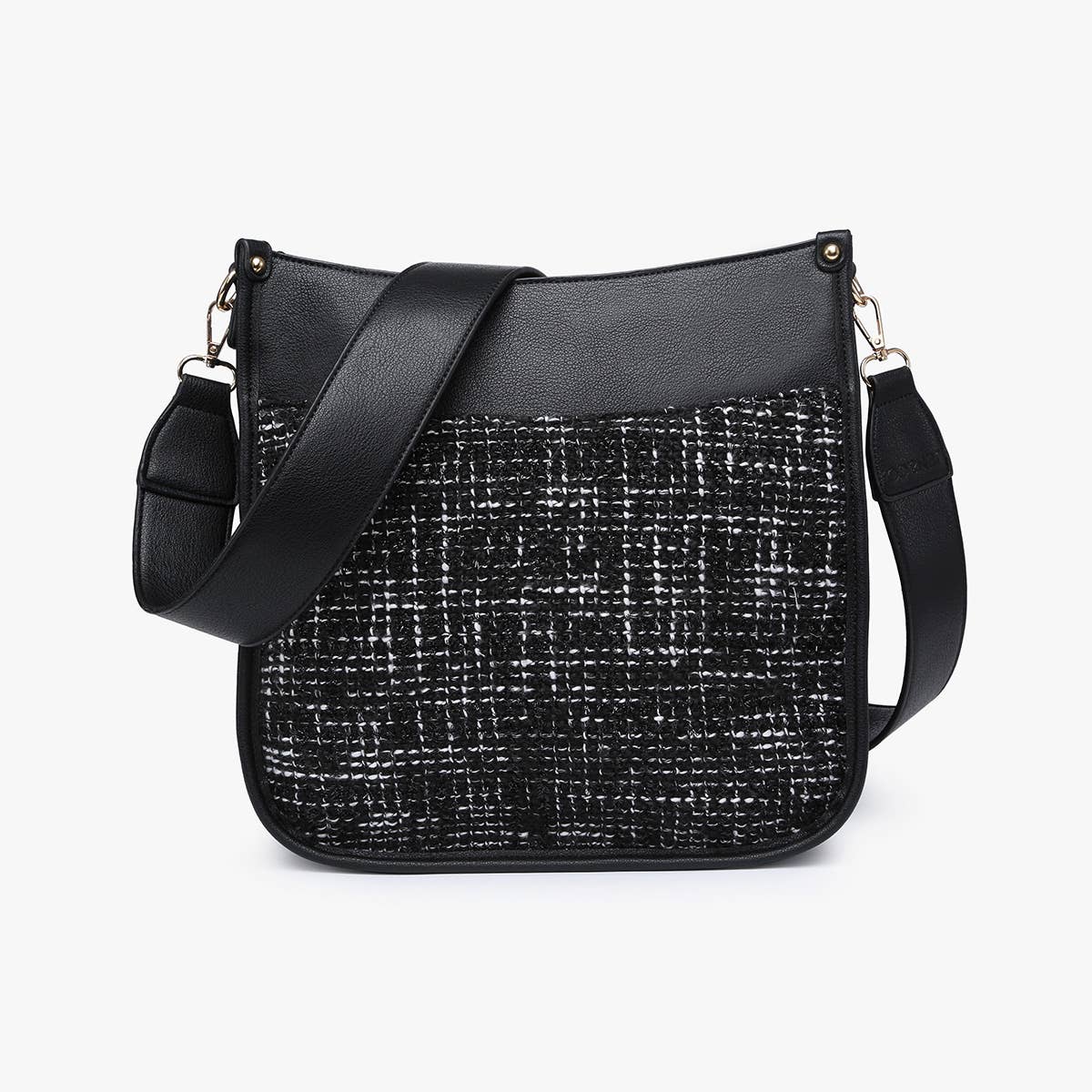 M1977TWD Chloe Tweed Crossbody w/ Guitar Strap