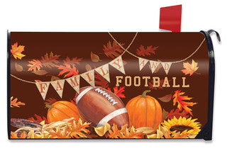 Family & Football Mailbox Cover