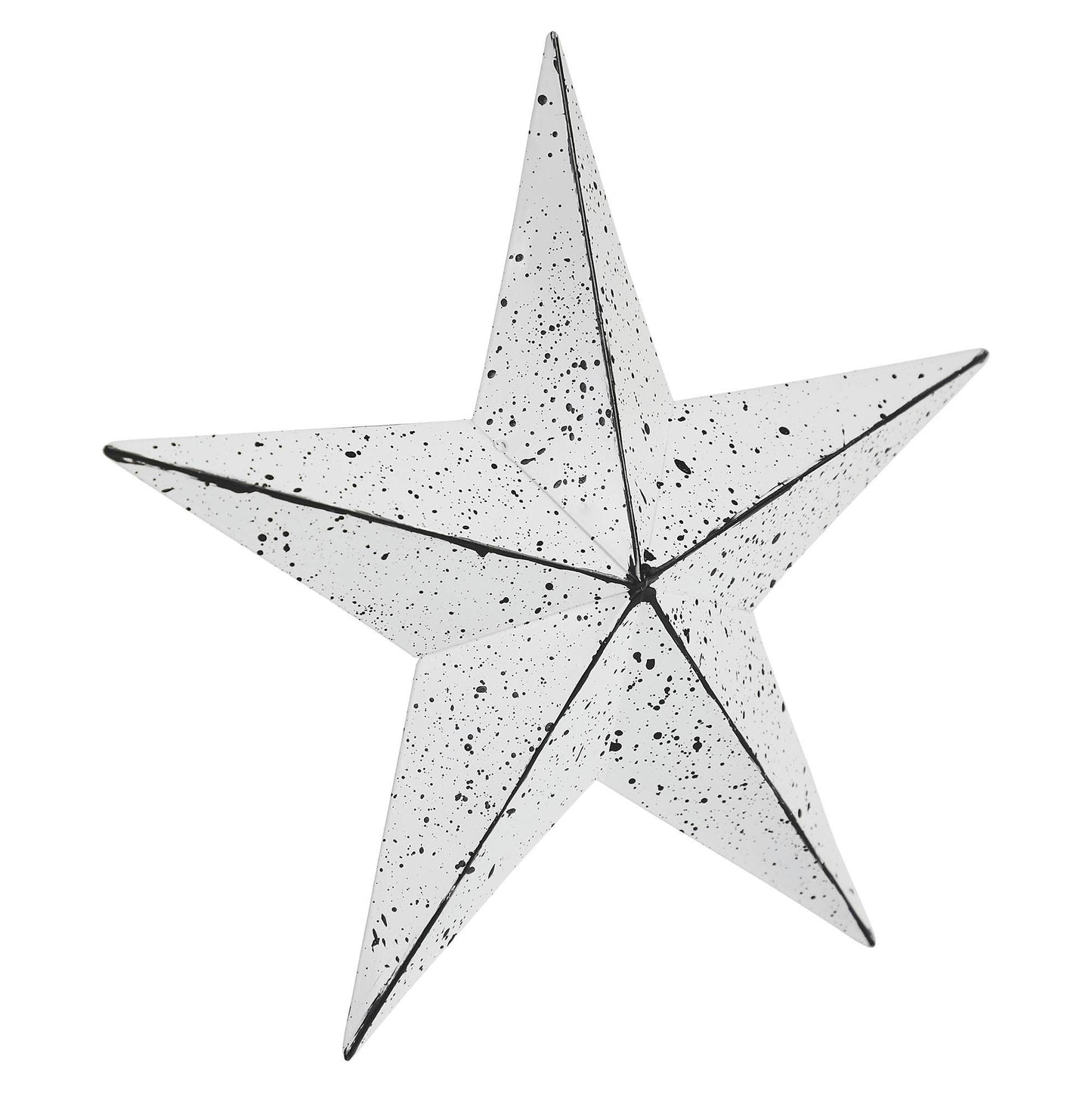 Metal Star Speckled White Distressed 8x8