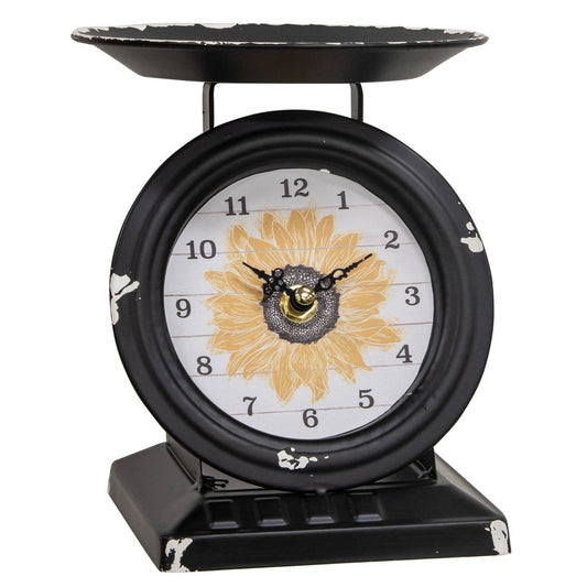 Vintage Sunflower Old Town Scale Clock