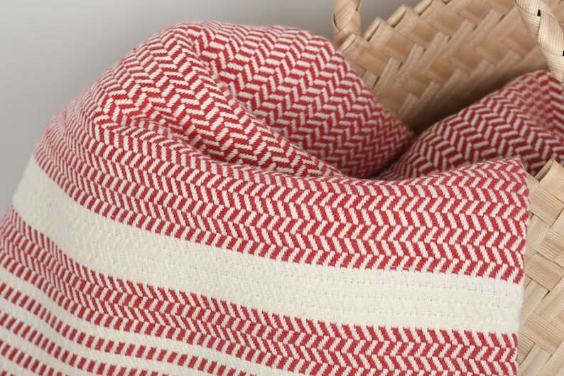 Striped Turkish Towel - 100% Cotton - Personalization Option