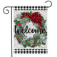 Winter Wreath Welcome Garden Flag