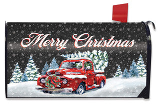 Merry Christmas Pickup Mailbox Cover