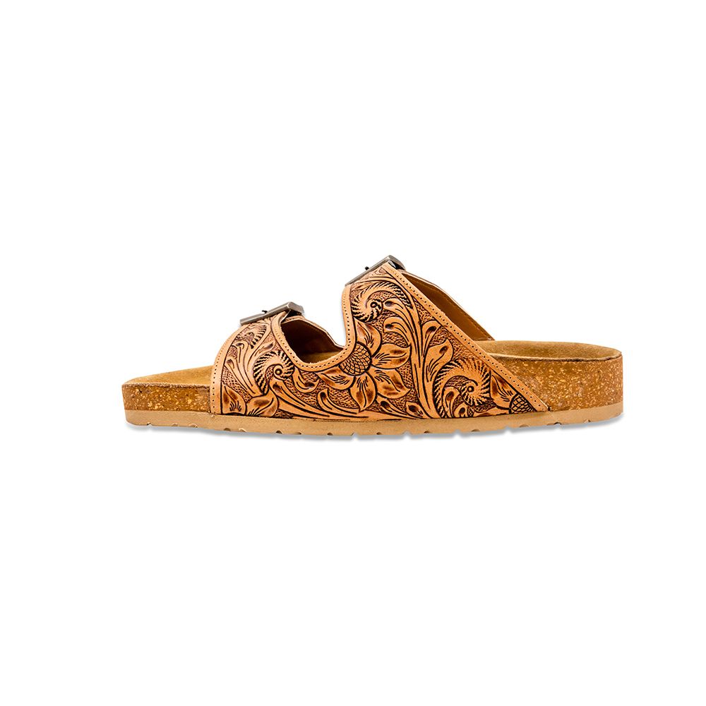 Western hand-tooled Sandals (MYRA)