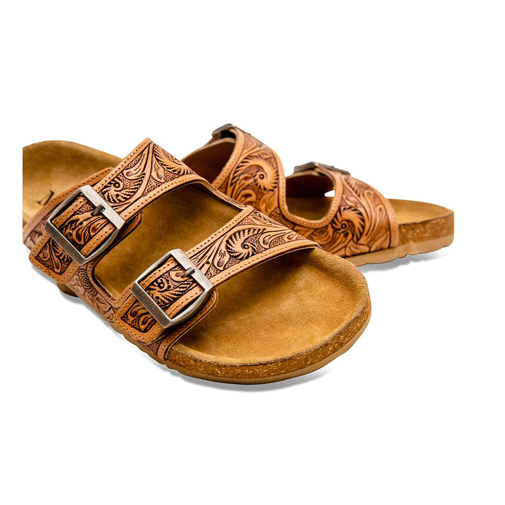 Western hand-tooled Sandals (MYRA)