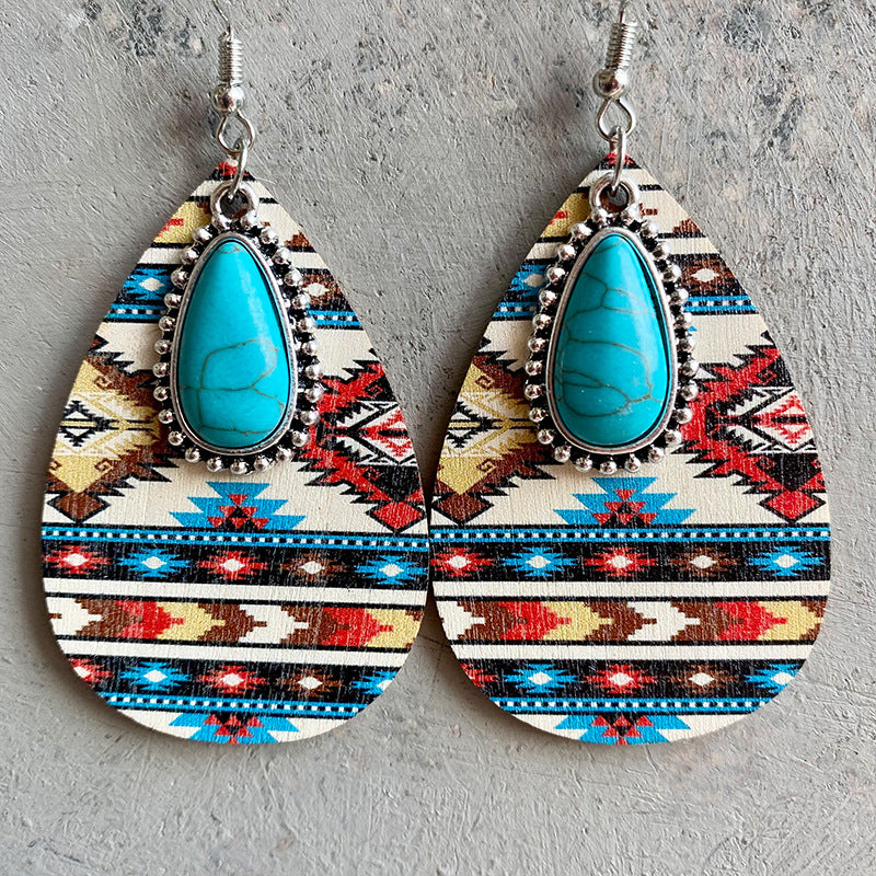 Turquoise Aztec Earrings